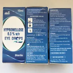 Opakowanie kropli do oczu z hypromelozą 0,3% w/v, 10ml. Instrukcja użycia i skład.